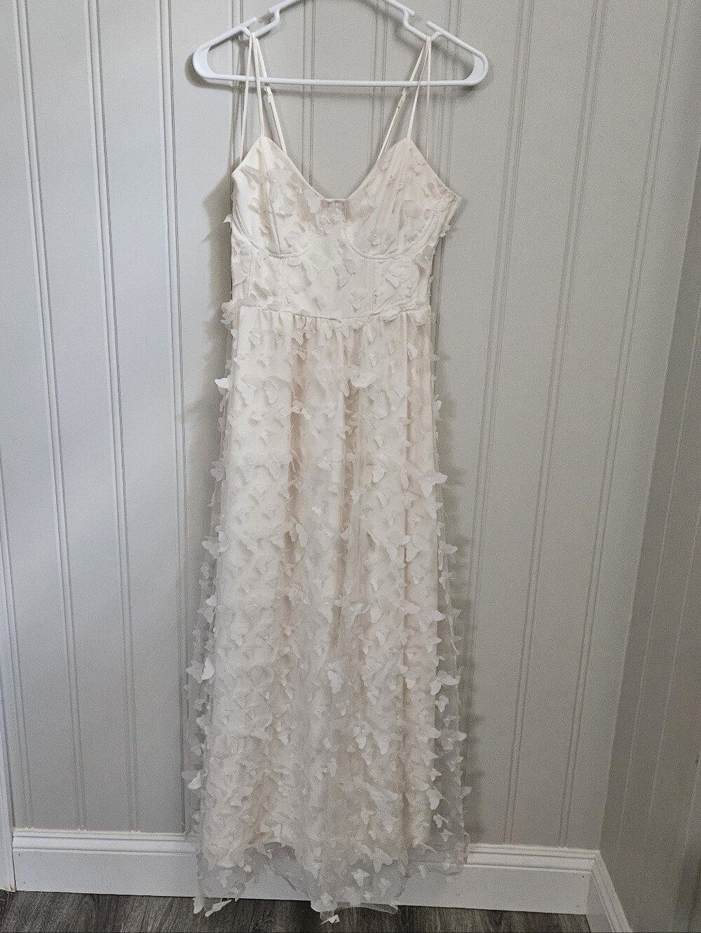 Thirty-Thirty Butterfly Tulle Ivory Dress Size Small - Picture 2 of 13